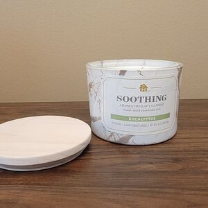 Soothing Eucalyptus Aromatherapy Candle 14oz 3 Wick‎ New Essential Oils